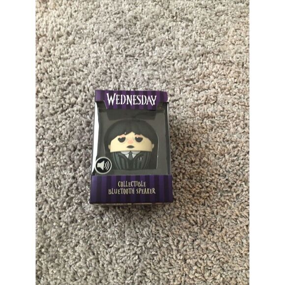 Wednesday Addams Bitty Boomer Collectible Bluetooth Speaker with Backpack Strap - Picture 2 of 7